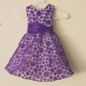 Girls Purple Polka Dot Dress size 4T